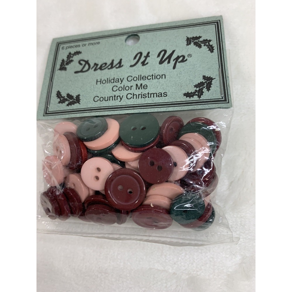 Dress It Up Multi Color Me Country Christmas Buttons 1169 Sewing Crafts NEW - Picture 3 of 12